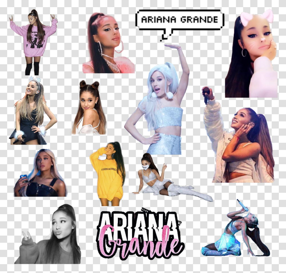Ariana Sticker Pack Feel Free To Use Credit To The, Person, Poster, Advertisement, Collage Transparent Png