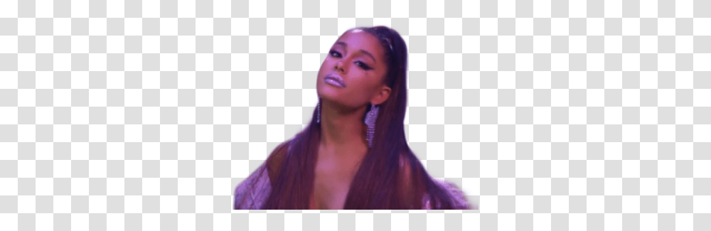 Arianagrande Ariana Agb Tumblr Sticker Pink 7rings Girl, Face, Person, Female, Woman Transparent Png