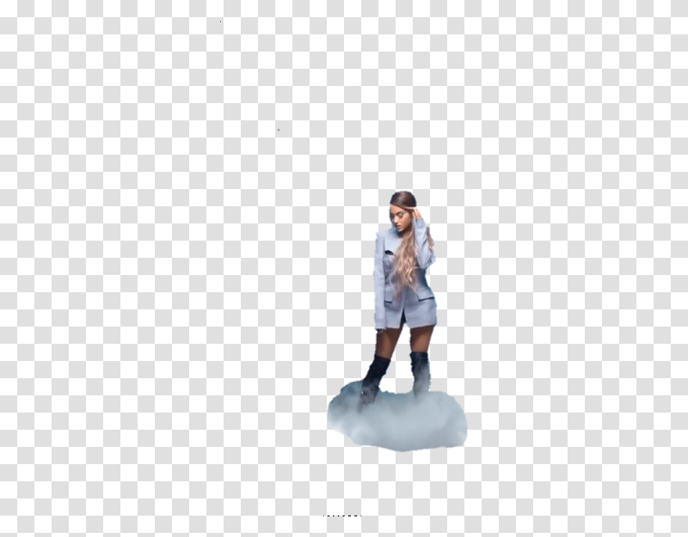 Arianagrande Breathin Ari Blue Clouds Remixit Overl Ariana Grande Breathin, Clothing, Costume, Person, Female Transparent Png