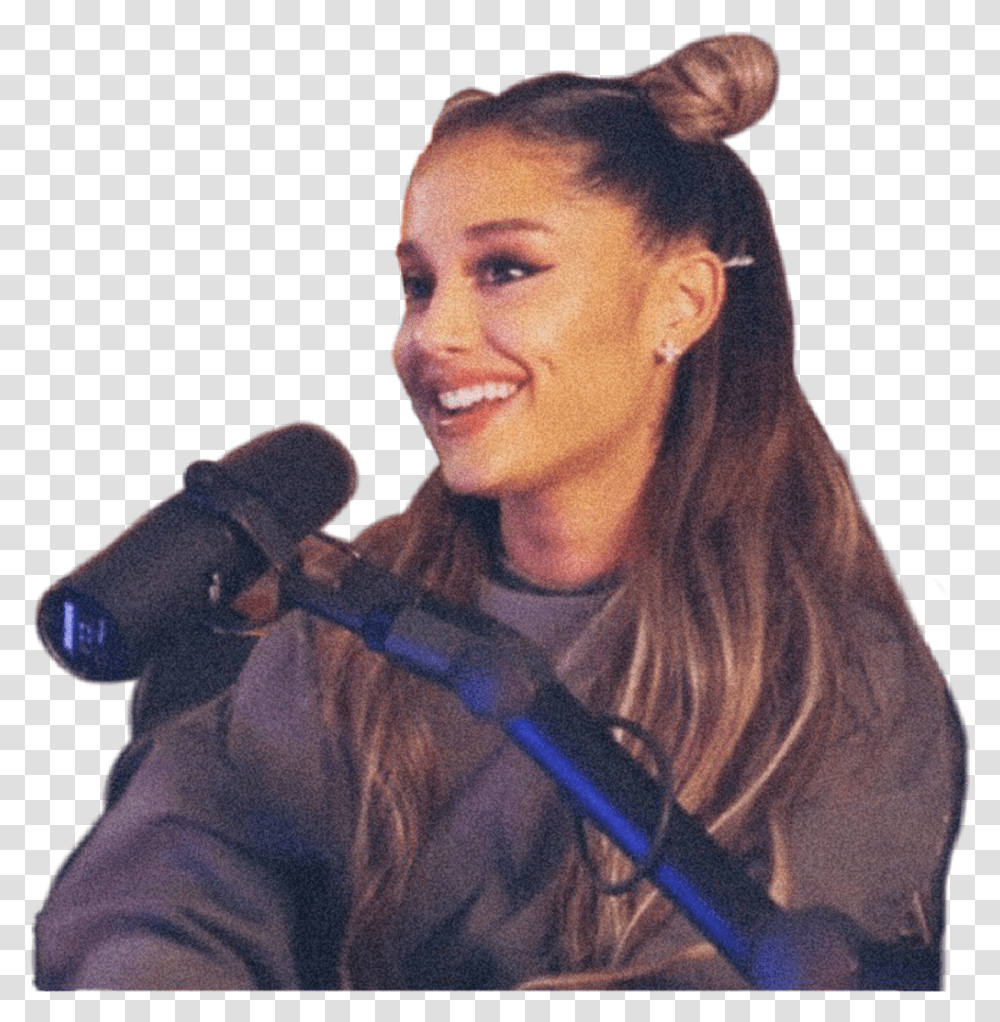 Arianagrande Happiana Thankunext Tumblr Aesthetic Girl, Person, Leisure Activities, Finger, Crowd Transparent Png