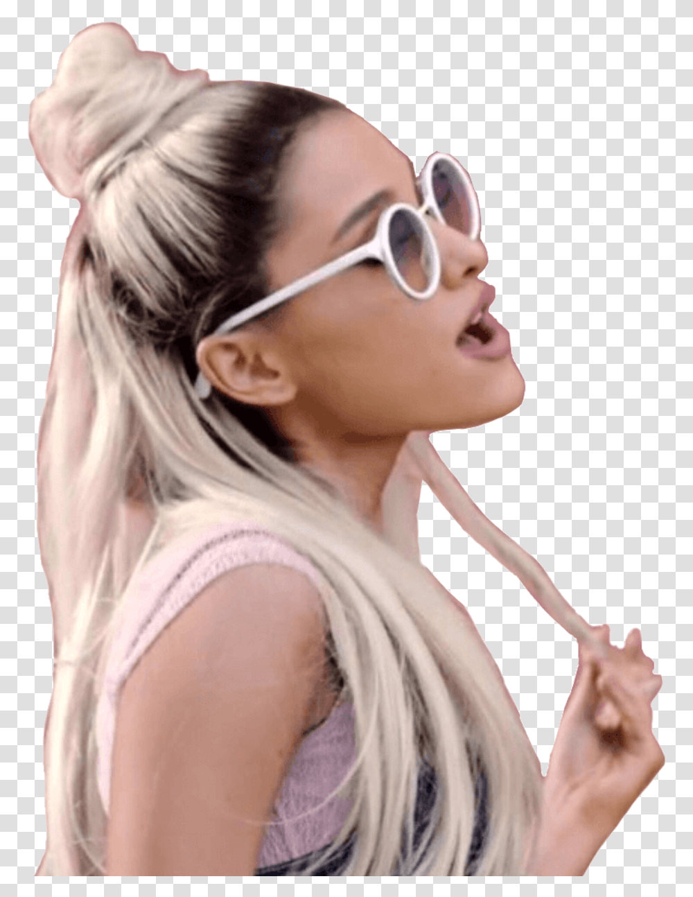Arianagrande Sticker Iconhelp Faith Freetoedit Ariana Grande Ft Stevie Wonder Faith, Blonde, Woman, Girl, Kid Transparent Png