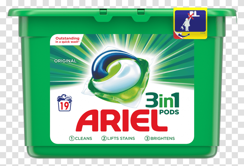 Ariel 3 In 1 Pods, Poster, Advertisement, Gum Transparent Png