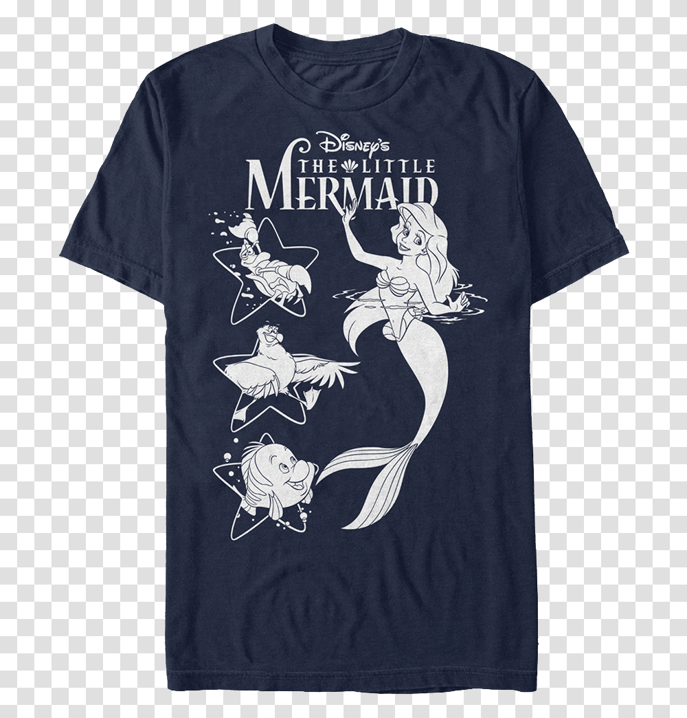 Ariel And Friends Little Mermaid T Shirt Little Mermaid, Apparel, T-Shirt, Person Transparent Png