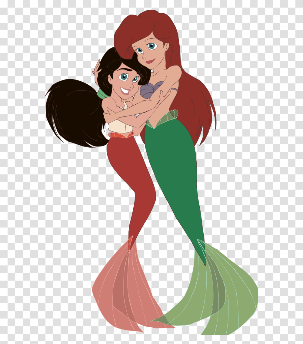 Ariel And Melody As Mermaids, Person, Human, Costume Transparent Png