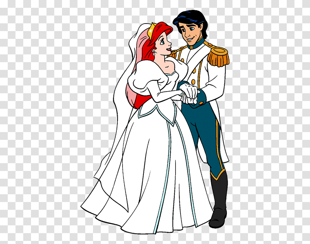 Ariel And Prince Ericquots Wedding Ariel Little Mermaid Wedding, Manga, Comics, Book, Person Transparent Png