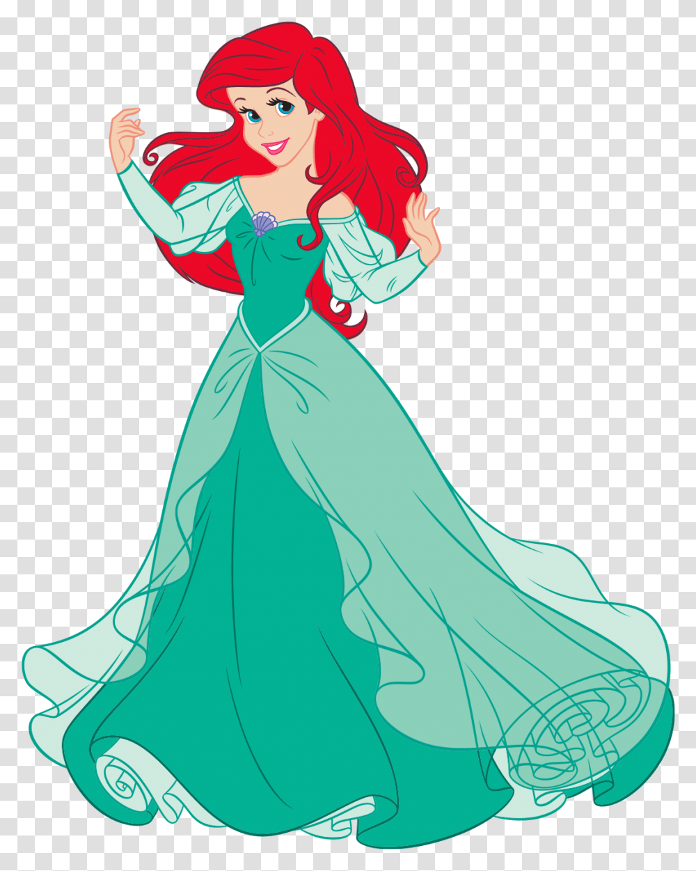 Ariel, Character, Dress, Female Transparent Png
