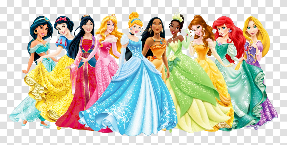 Ariel Cinderella Rapunzel Princess Aurora Fa Mulan Background Disney Princesses, Doll, Toy, Person, Human Transparent Png