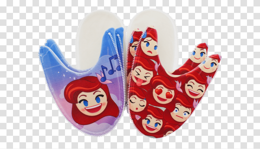 Ariel Emoji Mix N Match Zlipperz SetClass Lazyload Cartoon, Bib, Purple, Heart, Footwear Transparent Png