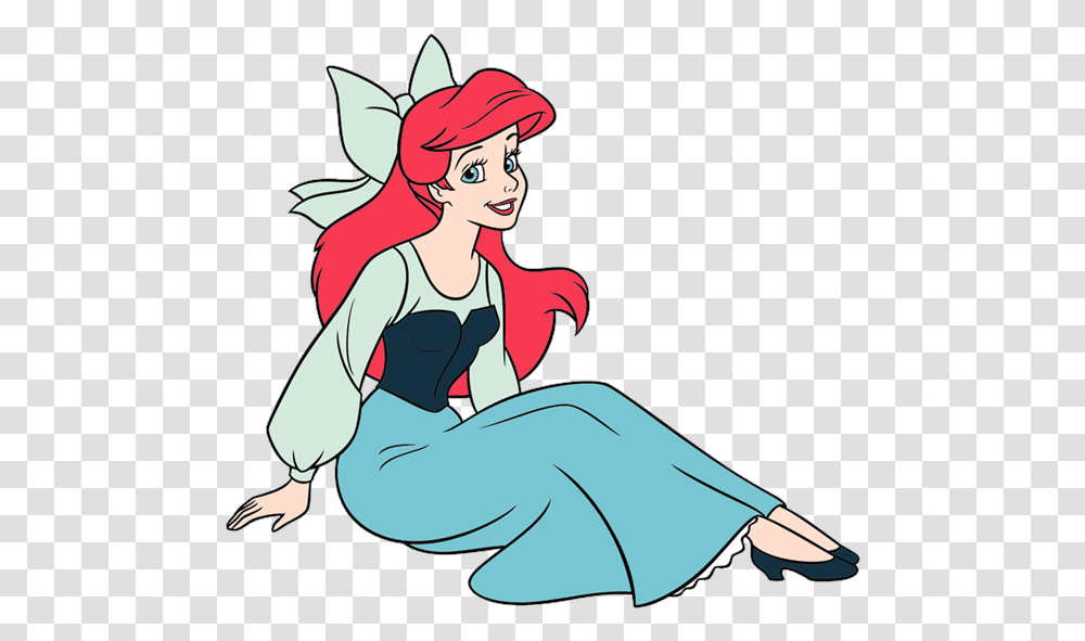Ariel In Blue Dress Ariel Little Mermaid Human, Person, Book, Comics Transparent Png