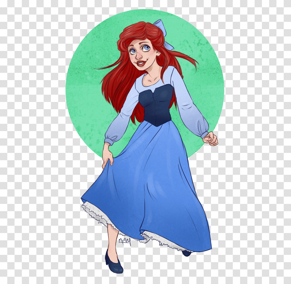 Ariel Outfit, Dress, Costume, Person Transparent Png