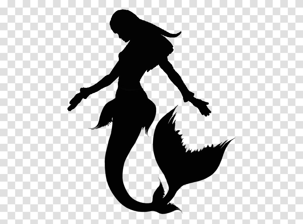 Ariel Silhouette Mermaid Drawing Clip Art Silhouette Mermaid Clipart, Dance Pose, Leisure Activities, Person, Flare Transparent Png