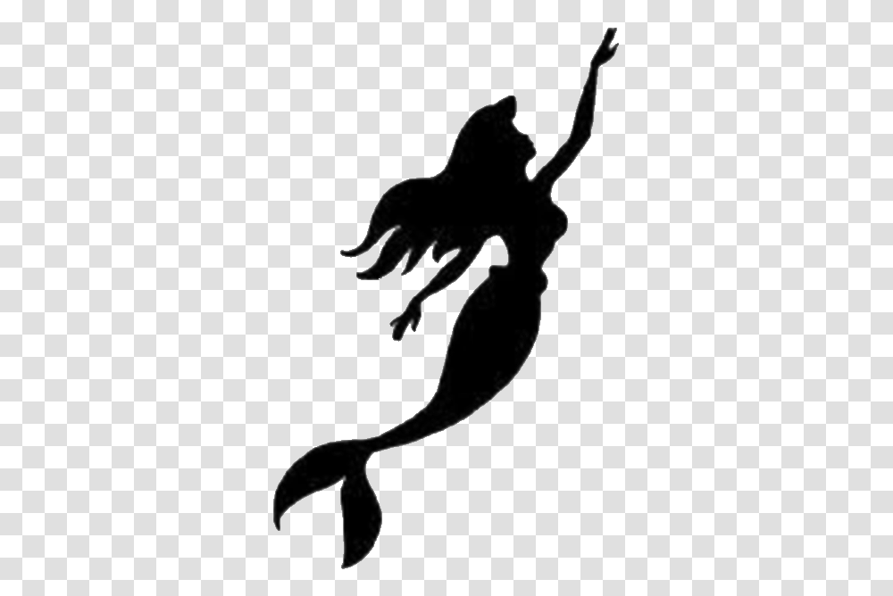 Ariel Silhouette The Prince Mermaid Painting Little Mermaid Silhouette Svg, Mammal, Animal, Stencil, Statue Transparent Png