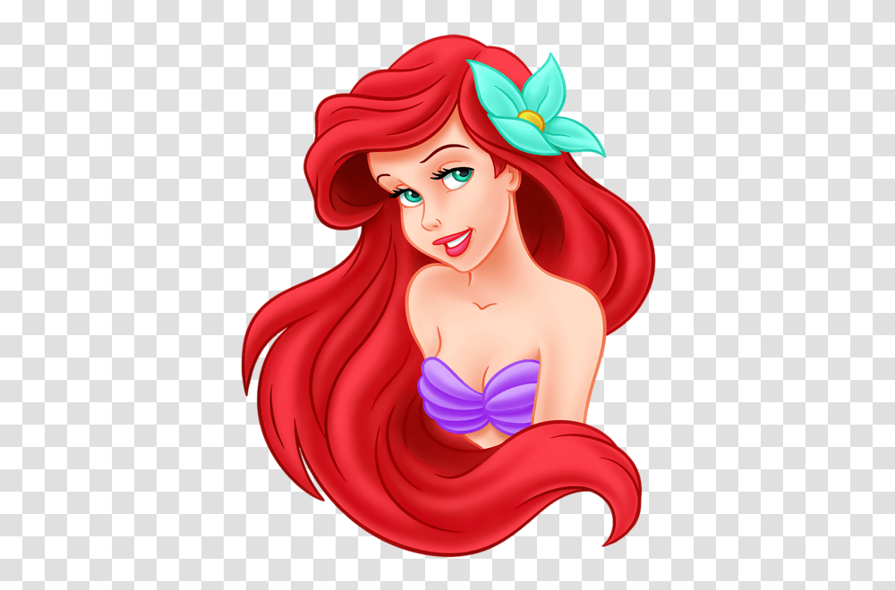 Ariel The Little Mermaid Cartoon Gallery, Person, Face, Label Transparent Png