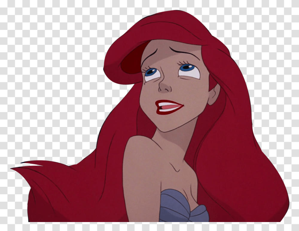 Ariel The Little Mermaid, Face, Person, Hood Transparent Png