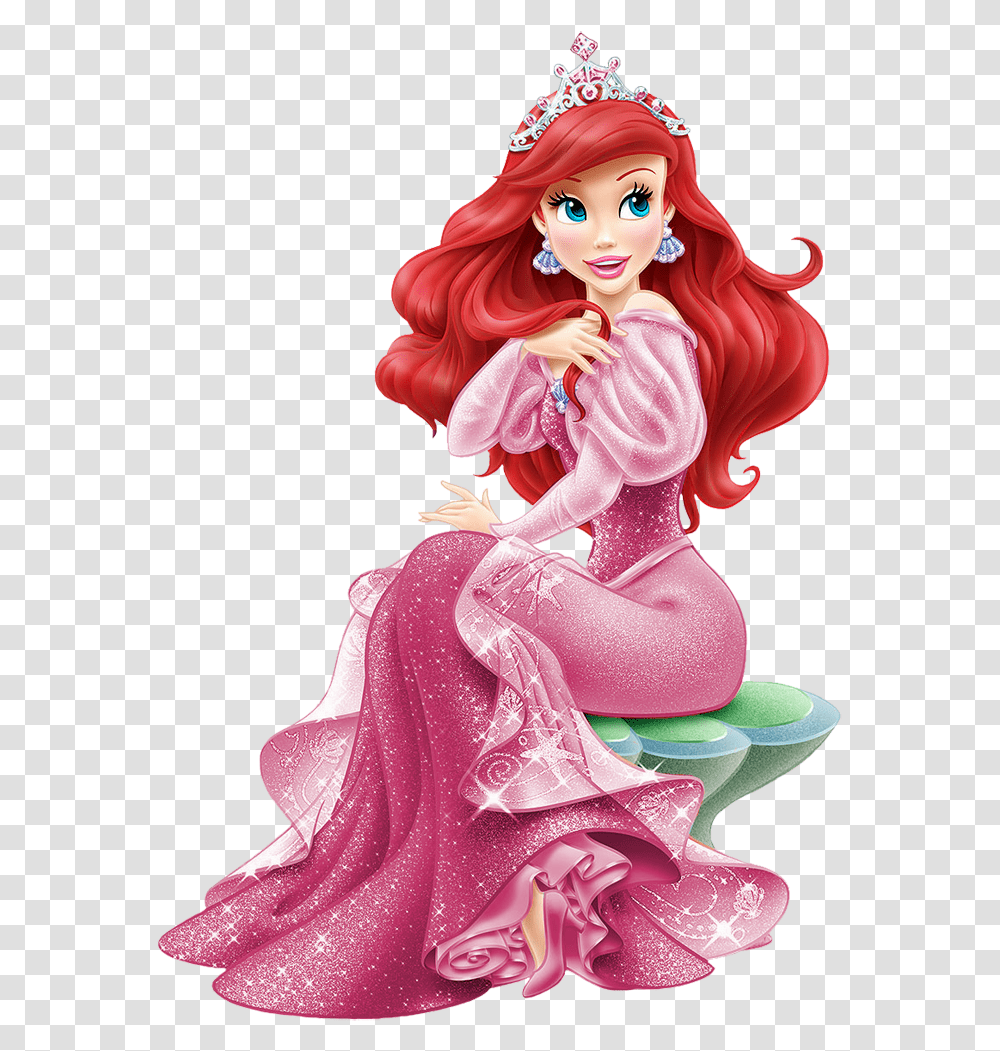 Ariel The Mermaid Princess, Person, Human, Hair, Toy Transparent Png