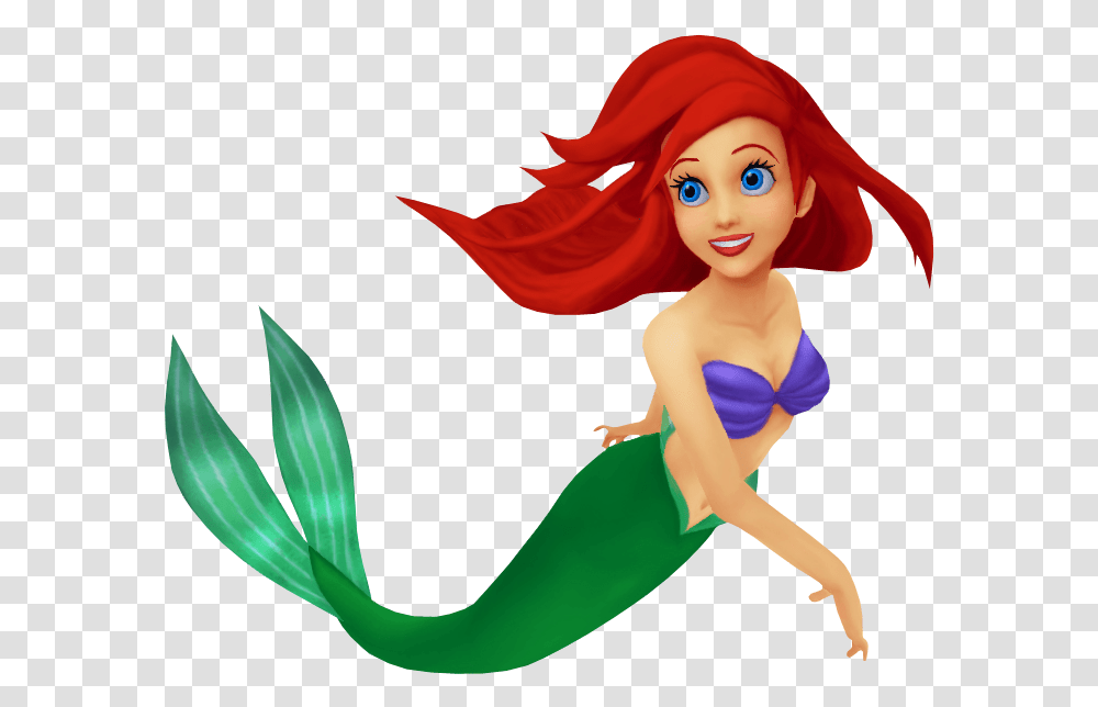 Ariel Vector White Background & Clipart Free Little Mermaid Kingdom Hearts Ariel, Doll, Toy, Elf, Person Transparent Png