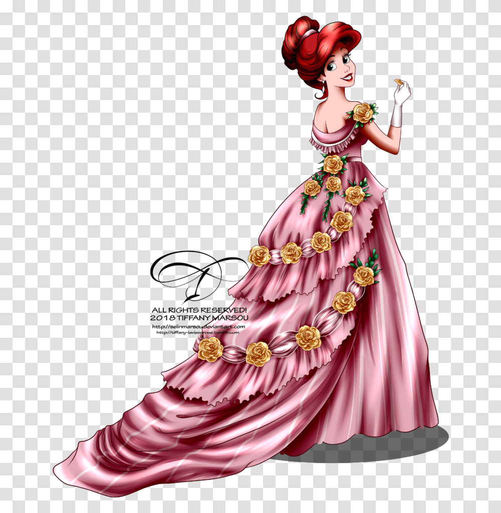 Ariel Vintage Princess, Evening Dress, Robe, Gown Transparent Png