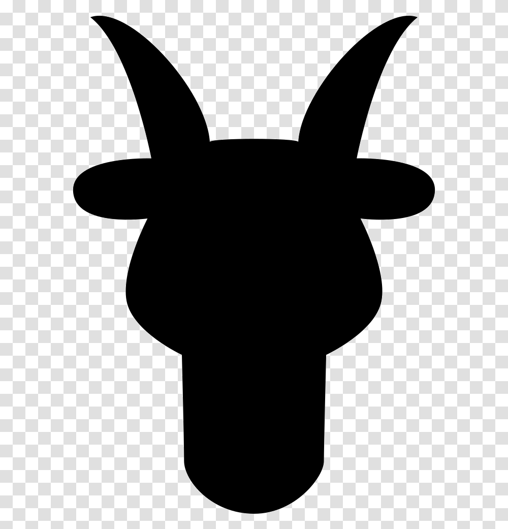 Aries Bull Head Front Shape Symbol, Mammal, Animal, Silhouette, Stencil Transparent Png