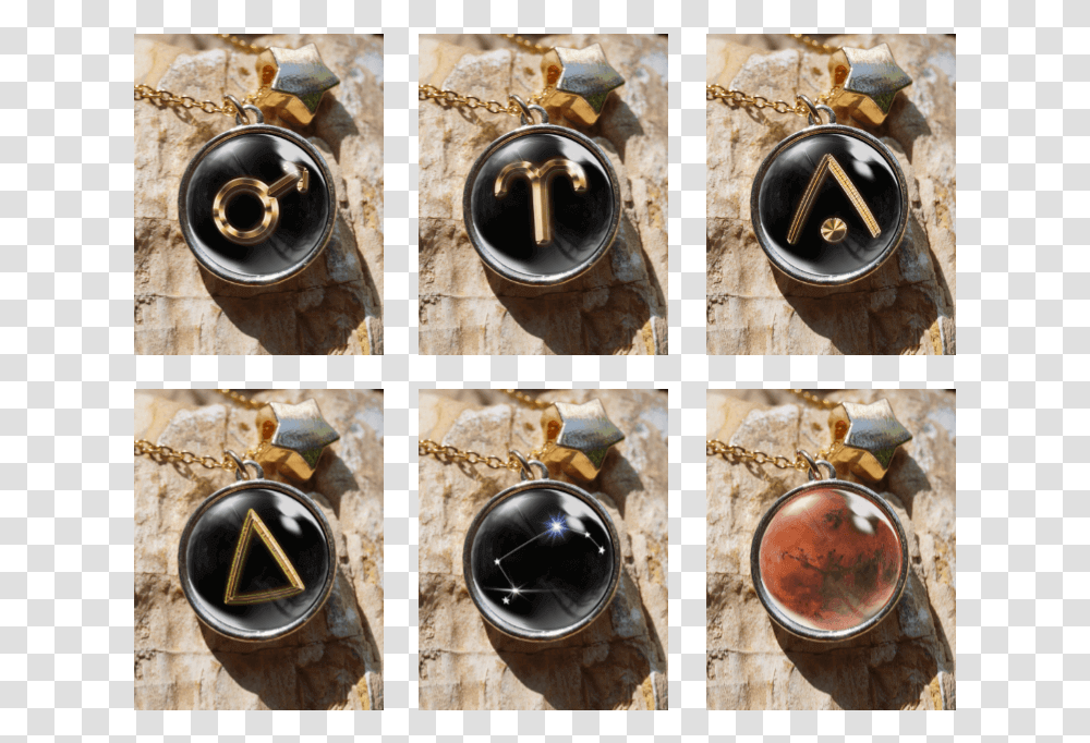 Aries Designs As Pendants In Gold Colour Setting Pendant, Collage, Poster, Advertisement, Food Transparent Png