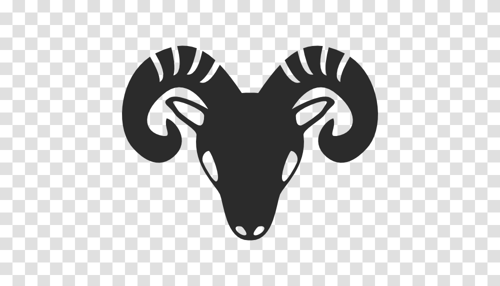 Aries Zodiac Symbol Of Frontal Goat Head, Mammal, Animal, Stencil, Mountain Goat Transparent Png