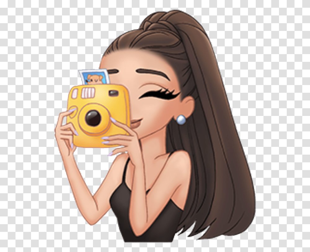 Arimoji Yellow Aestheticyellow Picture Ariana Grande Emojis, Person, Human, Photography, Portrait Transparent Png