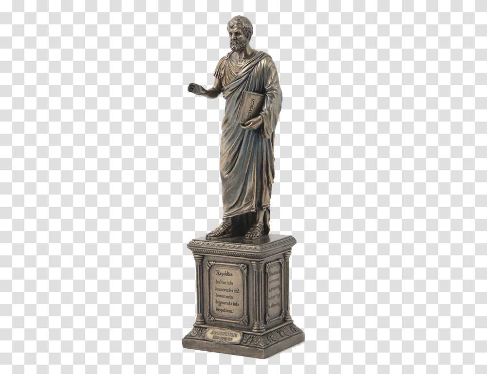 Aristotle Statue Greek Philosopher Statue, Sculpture, Person, Bronze Transparent Png
