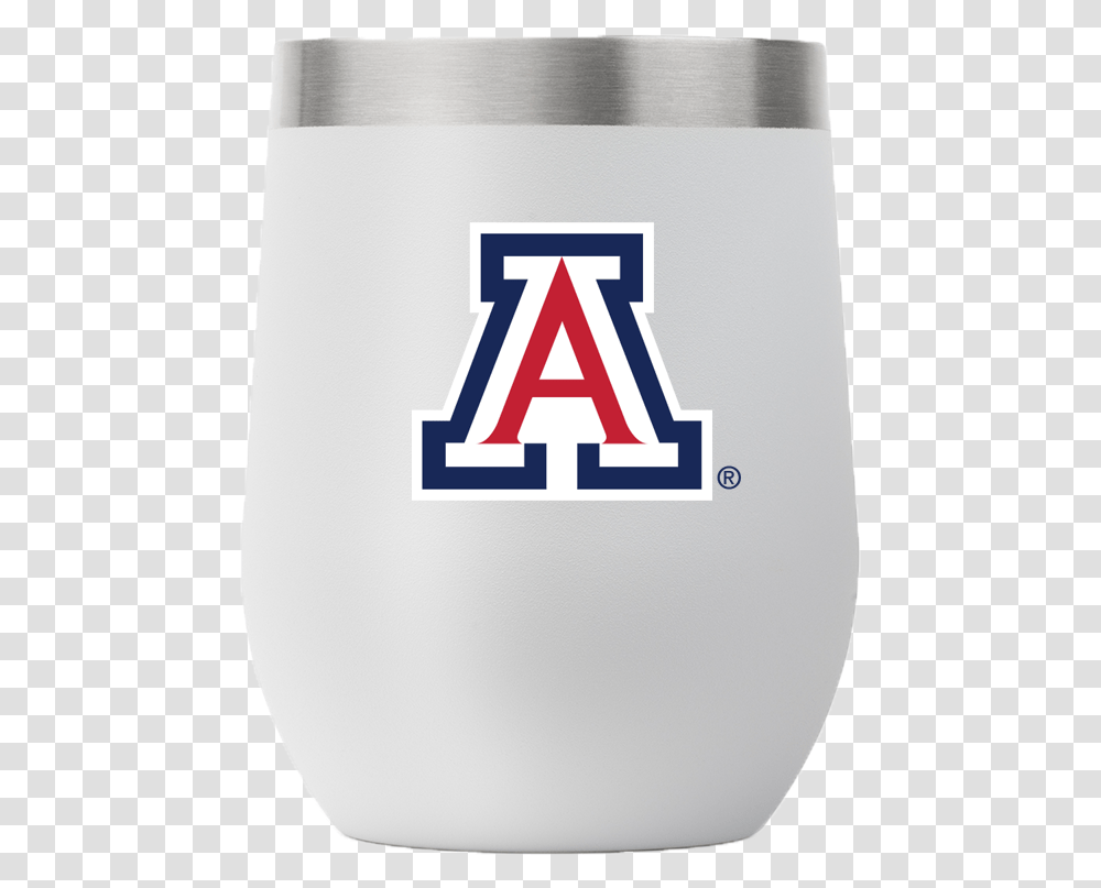 Arizona 12 Oz Stemless Light Gray Tumbler University Of Arizona, Label, Logo Transparent Png