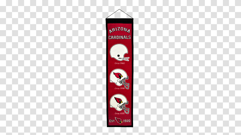 Arizona Cardinals Logo Evolution Heritage Banner, Bottle, Incense, Tin, Spray Can Transparent Png