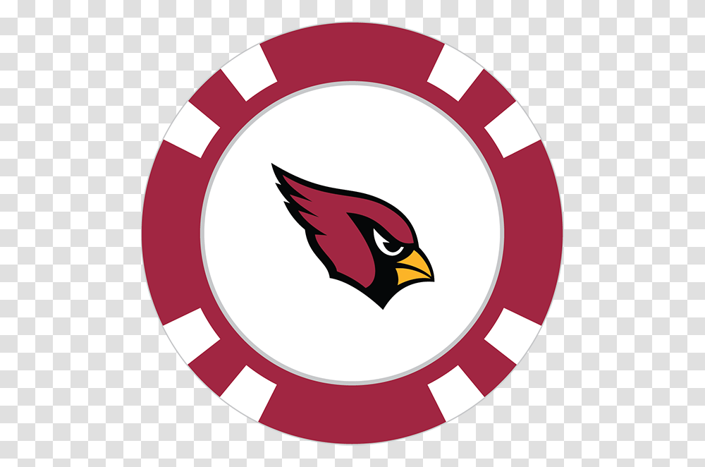 Arizona Cardinals Poker Chip Ball Marker, Animal, Bird, Logo Transparent Png