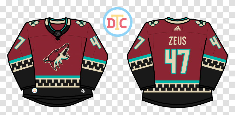 Arizona Coyotes Adidas Concept Download Illustration, Apparel, Sweater, Long Sleeve Transparent Png