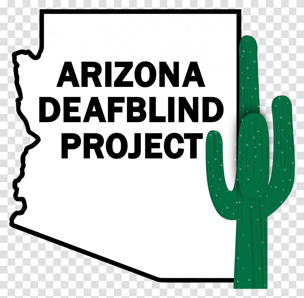 Arizona Deaf Blind Project Logo Represented By The Line Art, Plant, Cactus, Person, Human Transparent Png