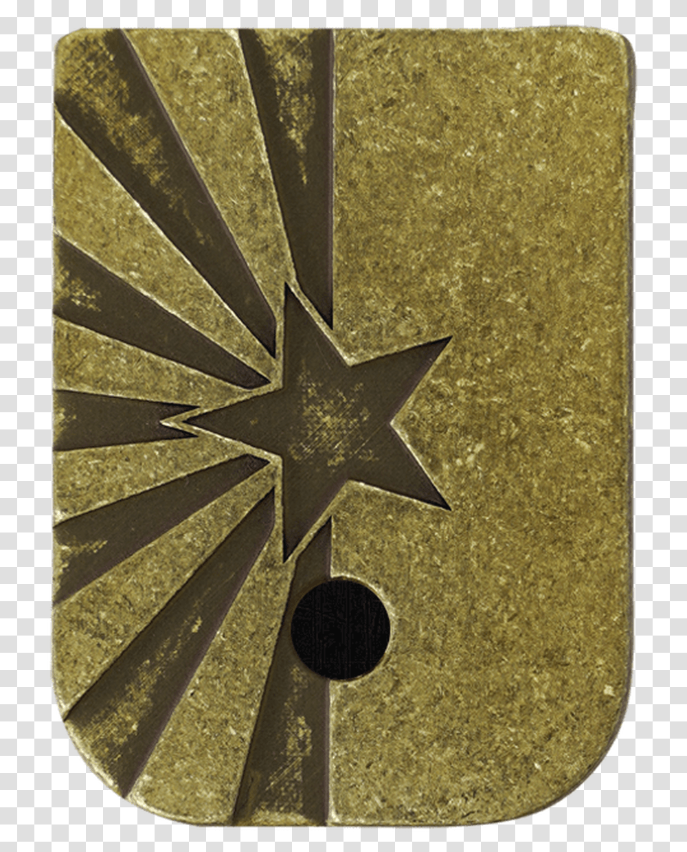 Arizona Flag Brass Rugged Mag Plate Flag Of Arizona, Star Symbol, Cross, Gold Transparent Png