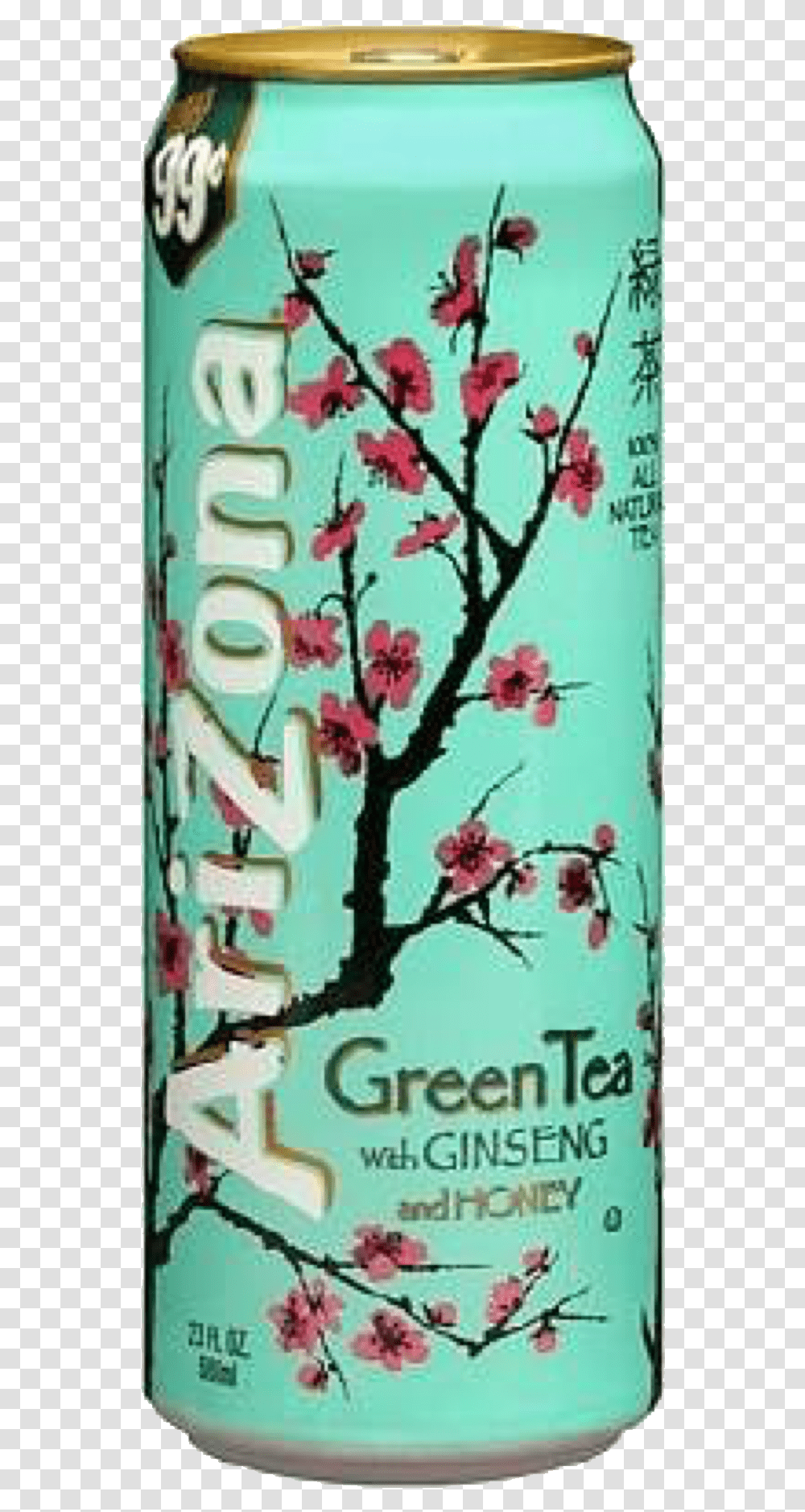 Arizona Iced Tea Green Tea Can, Plant, Flower, Blossom, Menu Transparent Png