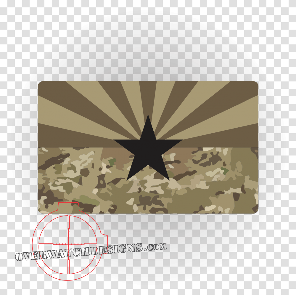 Arizona State Flag Language, Military Uniform, Text, Star Symbol, Camouflage Transparent Png