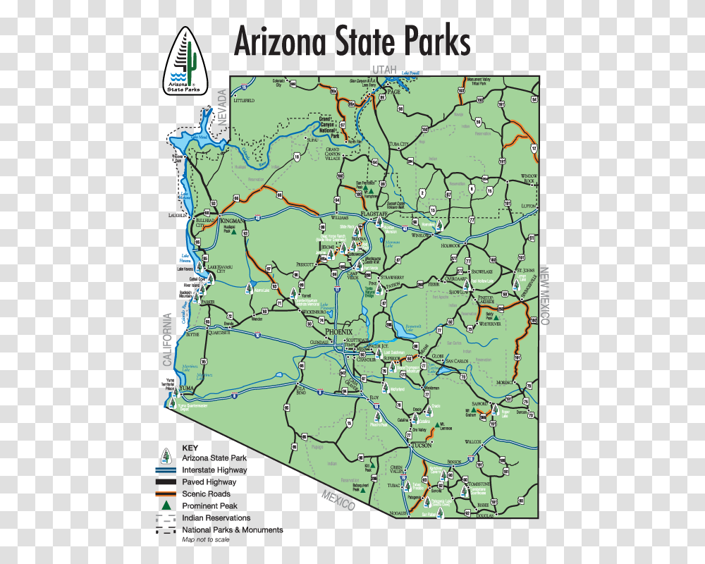 Arizona State Parks Color Locator Map Clontarf Beach State High School, Diagram, Poster, Advertisement, Plot Transparent Png