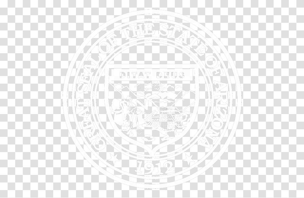 Arizona State Seal Black And White, Label, Logo Transparent Png
