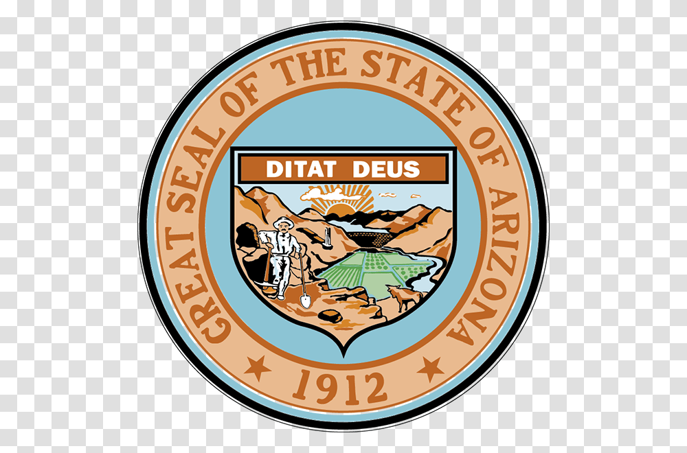 Arizona State Seal, Logo, Trademark, Badge Transparent Png