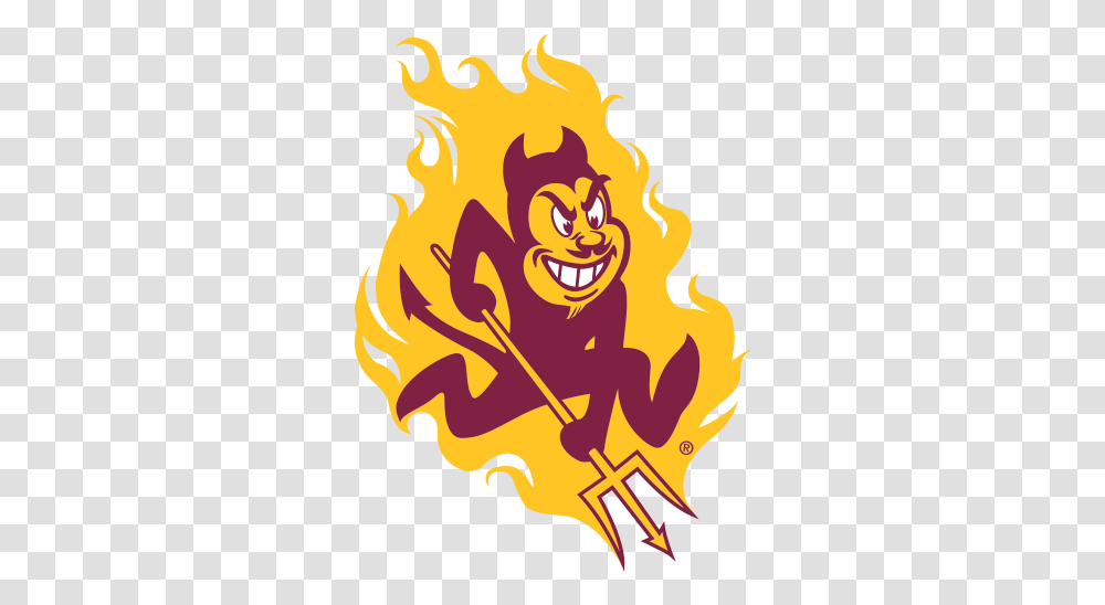 Arizona State Sun Devils Devil Logo, Fire, Flame, Leisure Activities, Poster Transparent Png