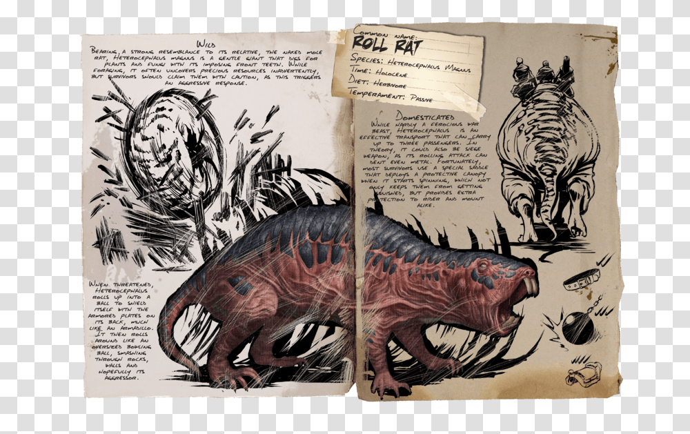 Ark Aberration Roll Rat, Dinosaur, Reptile, Animal Transparent Png