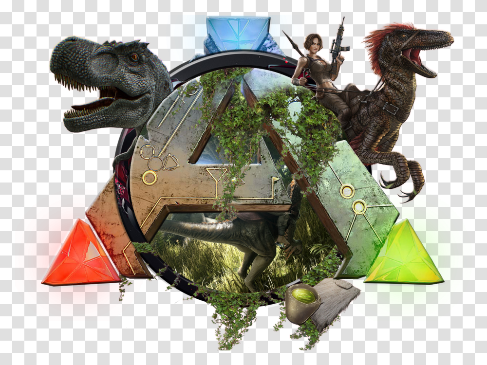Ark Survival Evolved, Dinosaur, Reptile, Animal, Person Transparent Png