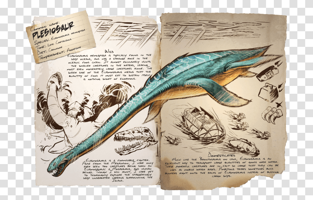Ark Survival Evolved Plesiosaur, Paper, Animal, Poster Transparent Png