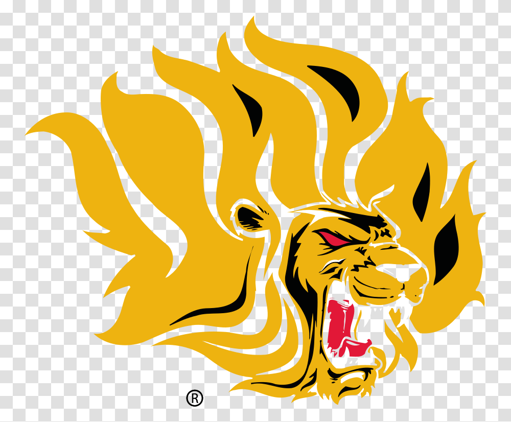 Arkansas Pine Bluff Golden Lions Logo Logo De Arkansas University Of Pine Bluff, Fire, Flame Transparent Png
