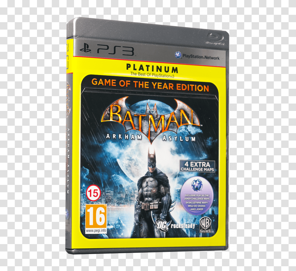Arkham Asylum Game Of The Year Edition Download Batman Arkham Asylum, Person, Human, Disk, Mobile Phone Transparent Png