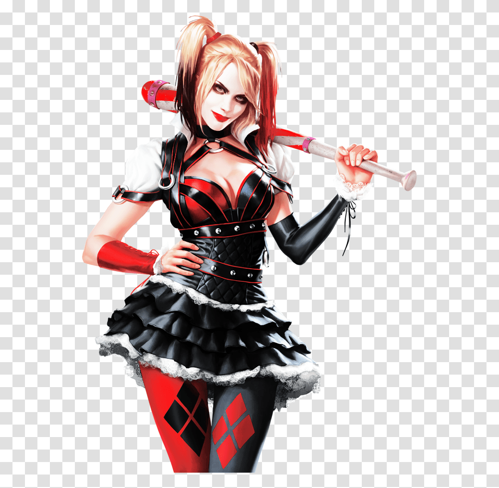 Arkham Knight Arkham City Harley Quinn, Costume, Person, Performer, Female Transparent Png