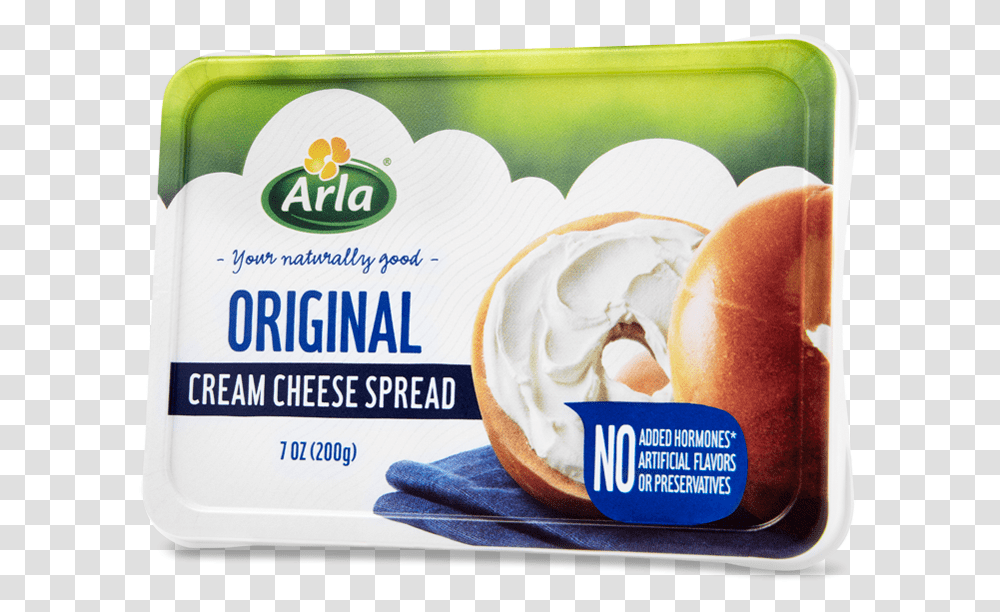 Arla Herbs And Spices Cream Cheese, Bread, Food, Bun, Mayonnaise Transparent Png