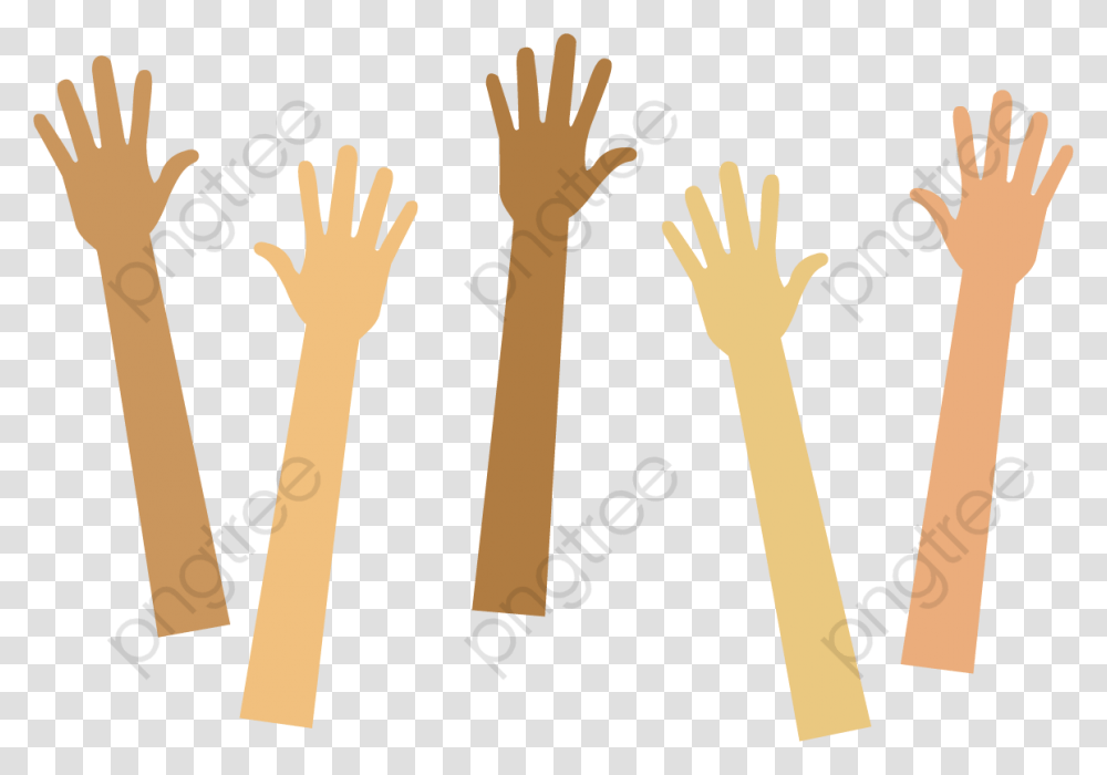 Arm And Hand Clipart Raise Your Hand Cartoon, Cutlery, Fork, Leisure Activities Transparent Png