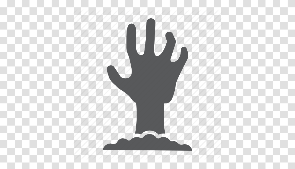 Arm Dead Halloween Hand Scary Undead Zombie Icon, Silhouette, Finger Transparent Png