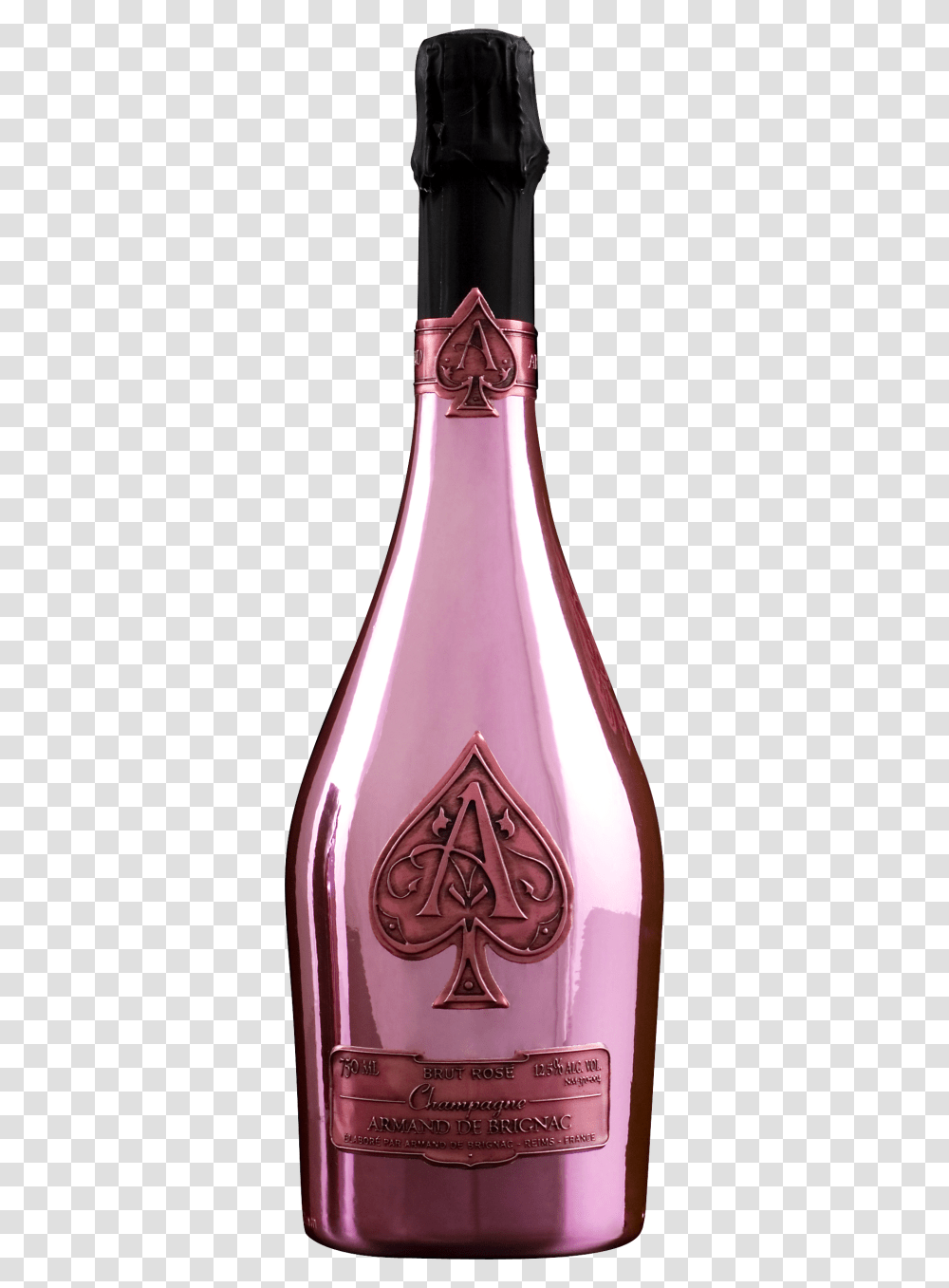Armand De Brignac Ace Of Spades Champagne Rose, Cosmetics, Bottle, Perfume, Beverage Transparent Png