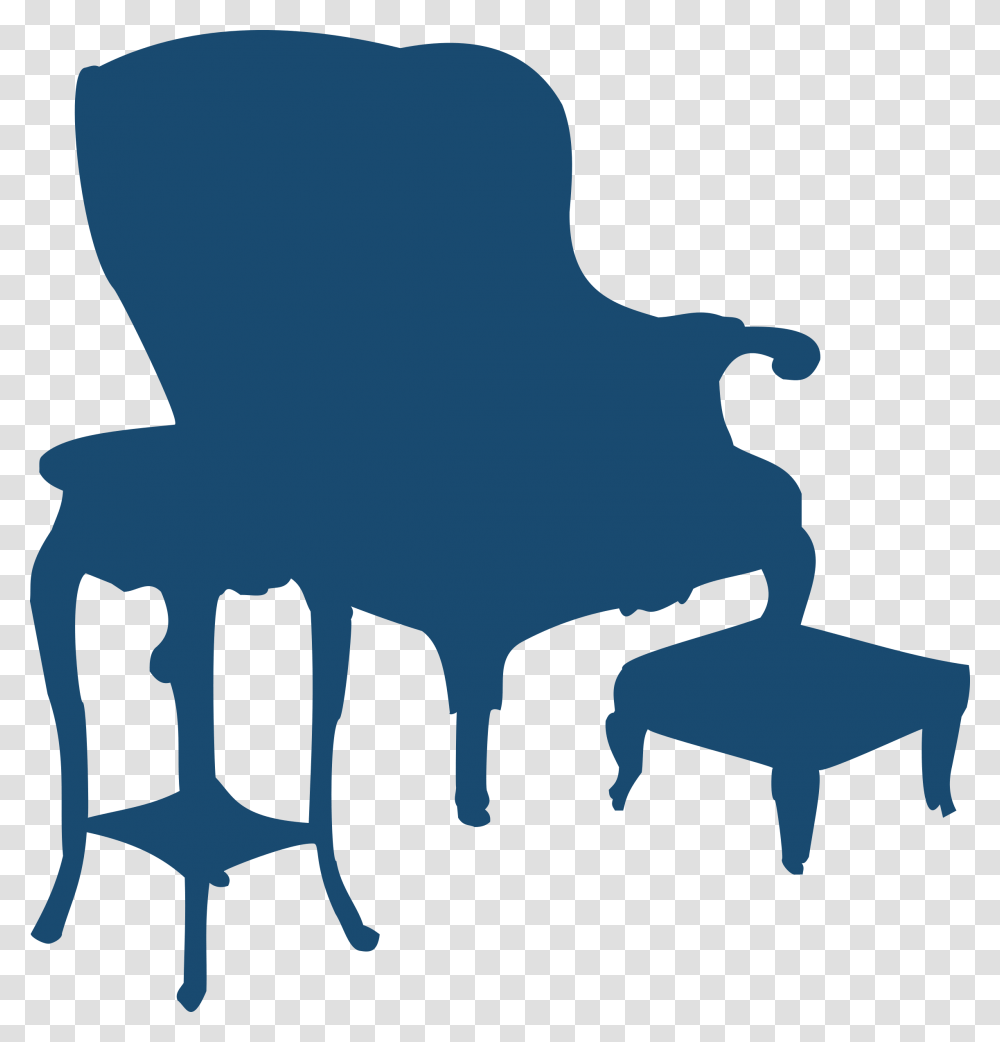 Armchair Clipart Low Table, Silhouette, Animal, Nature, Outdoors Transparent Png