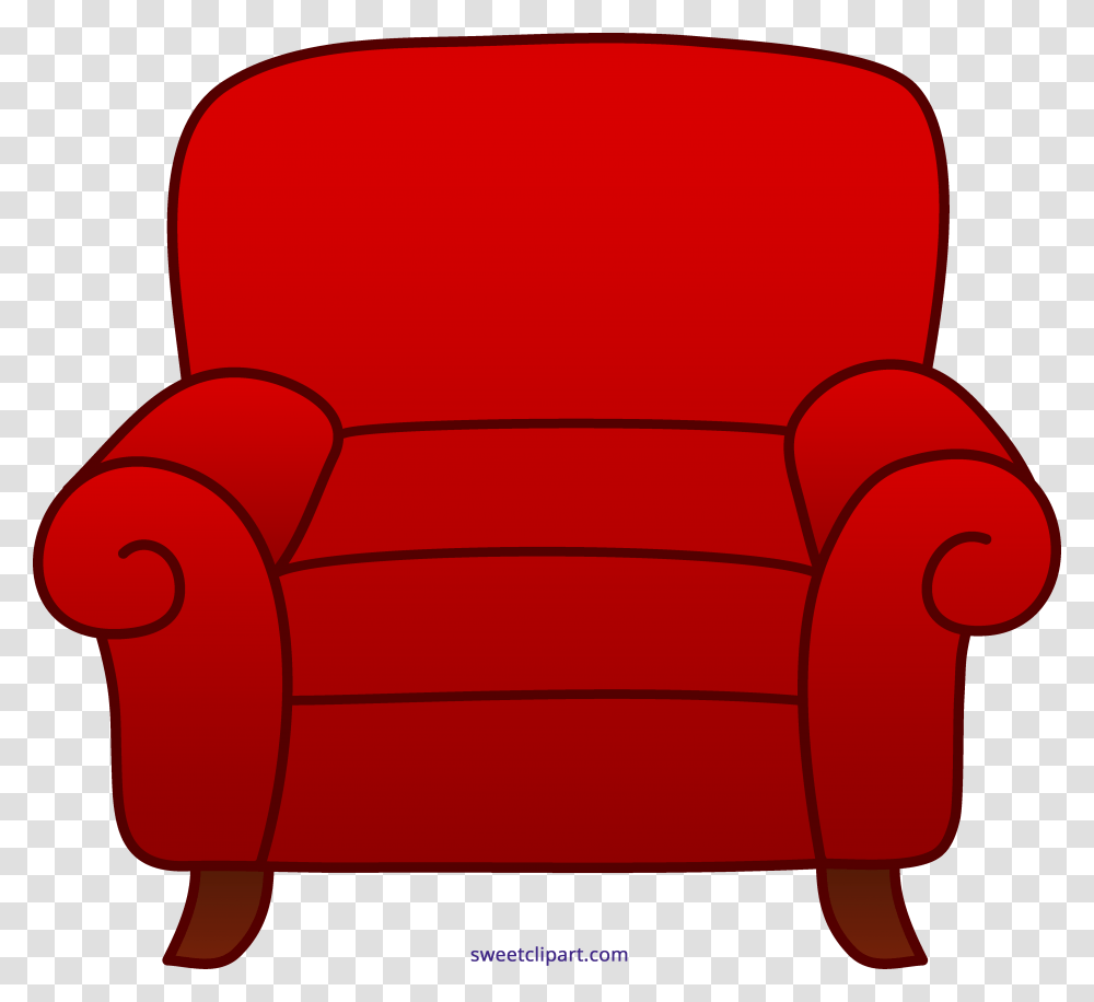 Armchair Red Clipart, Furniture, Couch, Cushion Transparent Png